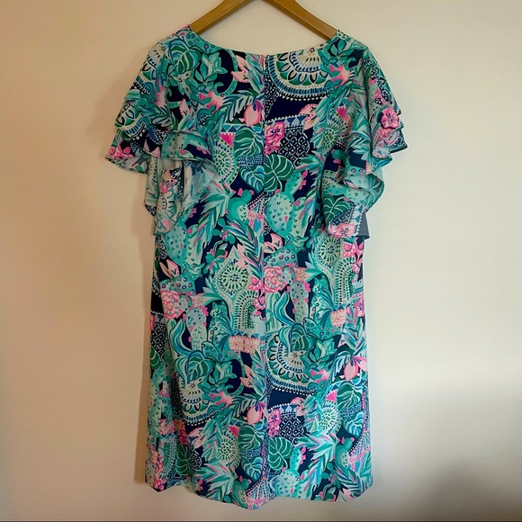 NWT Lilly Pulitzer Kathie Dress in Multi Lookin Sharp Size 16 - Picture 5 of 5